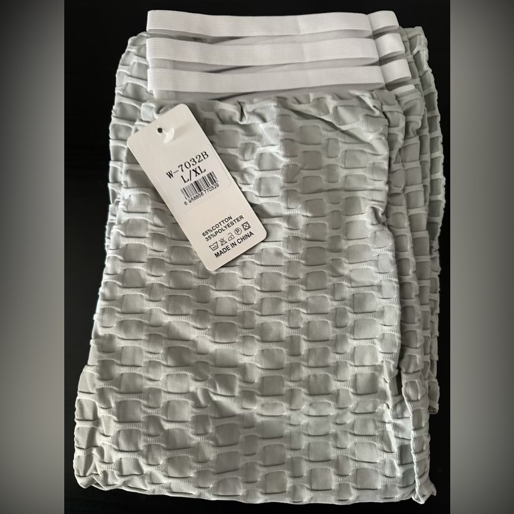 Yuna Fashion Grey Textured Leggings L/XL
